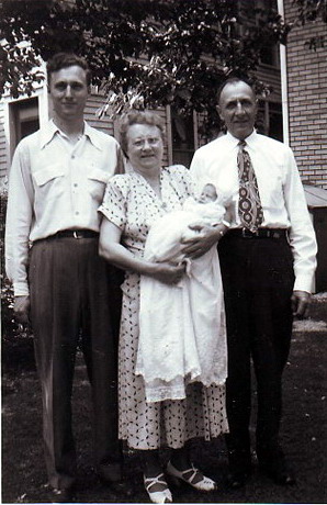 Sylvester, Pauline, baby Diane, and Józef